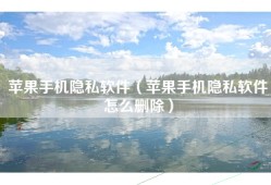 苹果手机隐私软件（苹果手机隐私软件怎么删除）