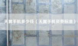 天翼手机多少钱（天翼手机资费标准）