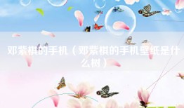 邓紫棋的手机（邓紫棋的手机壁纸是什么树）