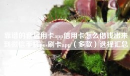 靠谱的套信用卡app信用卡怎么借钱出来到微信手机pos刷卡app（多款）选择汇总