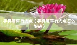 手机屏幕有光点（手机屏幕有光点怎么解决）
