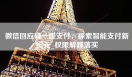微信回应碰一碰支付，探索智能支付新纪元_权限解释落实