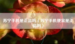 苏宁手机是正品吗（苏宁手机便宜是正品吗）