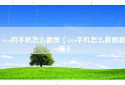 vivo的手机怎么截屏（vivo手机怎么截图截屏）