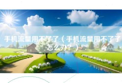 手机流量用不了了（手机流量用不了了怎么办？）