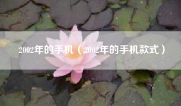 2002年的手机（2002年的手机款式）
