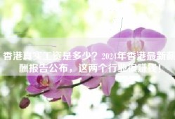 香港真实工资是多少？2024年香港最新薪酬报告公布，这两个行业很赚钱！