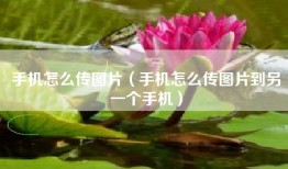 手机怎么传图片（手机怎么传图片到另一个手机）