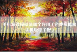 手机游戏模拟器哪个好用（游戏模拟器手机版哪个好）