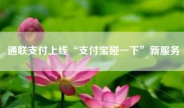 通联支付上线“支付宝碰一下”新服务