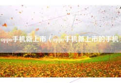 oppo手机新上市（oppo手机新上市的手机）