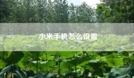 小米手机怎么设置