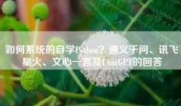 如何系统的自学Python？通义千问、讯飞星火、文心一言及ChatGPT的回答