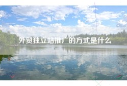 外贸独立站推广的方式是什么