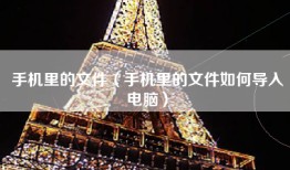 手机里的文件（手机里的文件如何导入电脑）