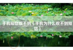手机短信收不到（手机为什么收不到短信）