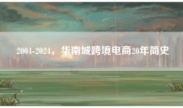 2004-2024，华南城跨境电商20年简史