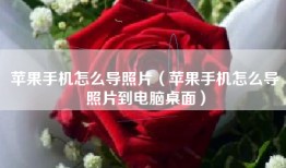 苹果手机怎么导照片（苹果手机怎么导照片到电脑桌面）