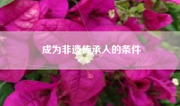 成为非遗传承人的条件