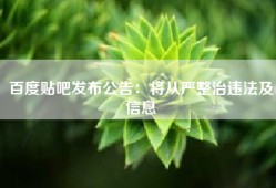 百度贴吧发布公告：将从严整治违法及信息