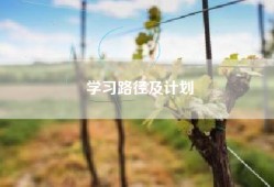 学习路径及计划