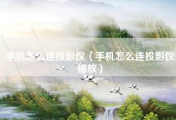 手机怎么连投影仪（手机怎么连投影仪播放）