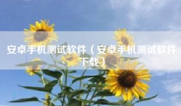 安卓手机测试软件（安卓手机测试软件下载）