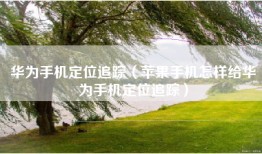 华为手机定位追踪（苹果手机怎样给华为手机定位追踪）