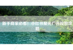 新手商家必看！小红书聚光广告投放攻略