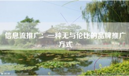 信息流推广：一种无与伦比的品牌推广方式
