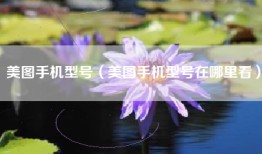 美图手机型号（美图手机型号在哪里看）