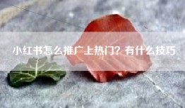 小红书怎么推广上热门？有什么技巧