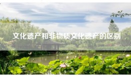 文化遗产和非物质文化遗产的区别