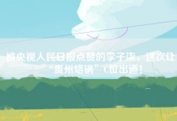 被央视人民日报点赞的李子柒，这次让“贵州烙锅”C位出道！
