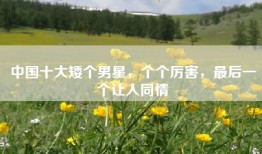 中国十大矮个男星，个个厉害，最后一个让人同情