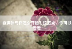 自媒体写作怎么开始？这五点，你可以看看