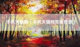 手机天猫网（手机天猫网页版登录）