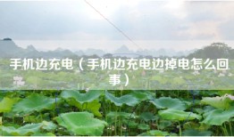 手机边充电（手机边充电边掉电怎么回事）