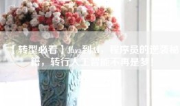 【转型必看】Java到AI，程序员的逆袭秘籍，转行人工智能不再是梦！