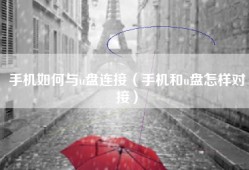 手机如何与u盘连接（手机和u盘怎样对接）
