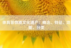 体育非物质文化遗产：概念、特征、功能、分类