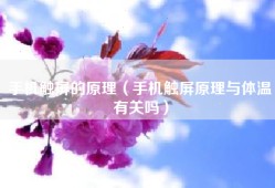 手机触屏的原理（手机触屏原理与体温有关吗）