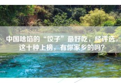 中国啥馅的“饺子”最好吃，经评选，这十种上榜，有你家乡的吗？