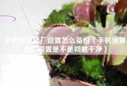 手机恢复出厂设置怎么备份（手机恢复出厂设置是不是彻底干净）