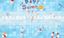 手机怎么查违章（手机怎么查违章记录）