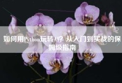 如何用Python玩转AI？从入门到实战的保姆级指南