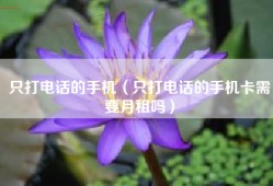 只打电话的手机（只打电话的手机卡需要月租吗）