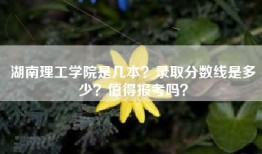 湖南理工学院是几本？录取分数线是多少？值得报考吗？