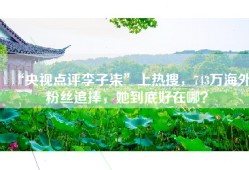 “央视点评李子柒”上热搜，743万海外粉丝追捧，她到底好在哪？