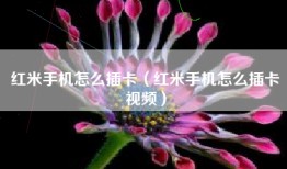 红米手机怎么插卡（红米手机怎么插卡视频）